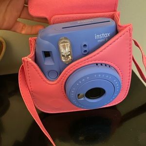 Instax Mini 9 Polaroid camera and case